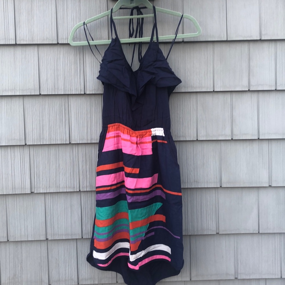 NWT Roxy Shore Bet Navy Halter Dress Size M